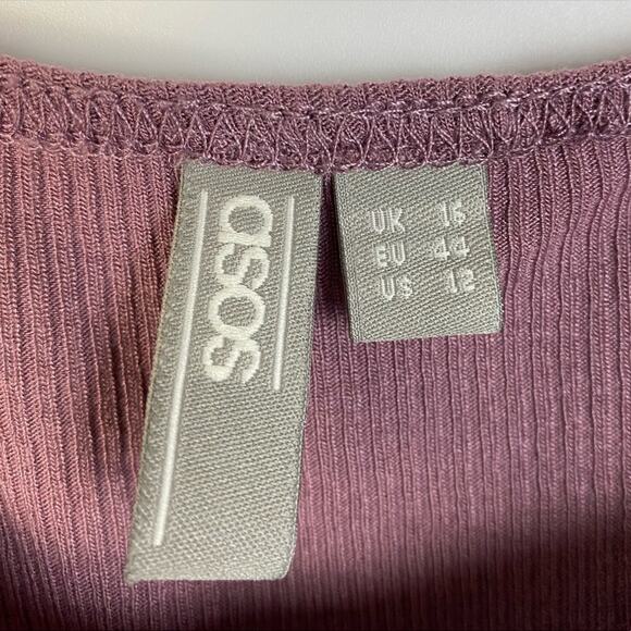 ASOS LAVENDER OVERSIZED LONG SLEEVE TOP SIZE 12 - Picture 6 of 8